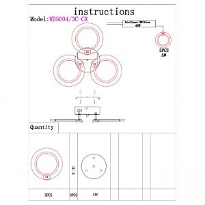 Потолочная люстра Wedo Light Tenno WD5004/3C-CR