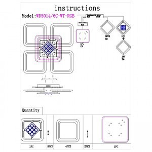 Потолочная люстра Wedo Light Brajes WD5014/6C-WT-RGB
