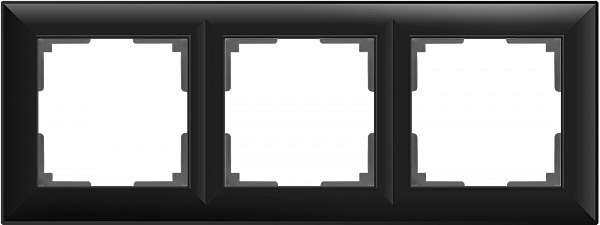 Рамка Werkel W0032208/ Рамка на 3 поста (черный матовый)