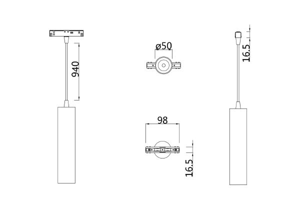 Трековый светильник Maytoni Focus LED Gravity TR016-2-12W4K-W