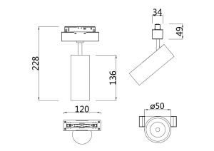 Трековый светильник Maytoni Focus LED Gravity TR019-2-10W3K-W