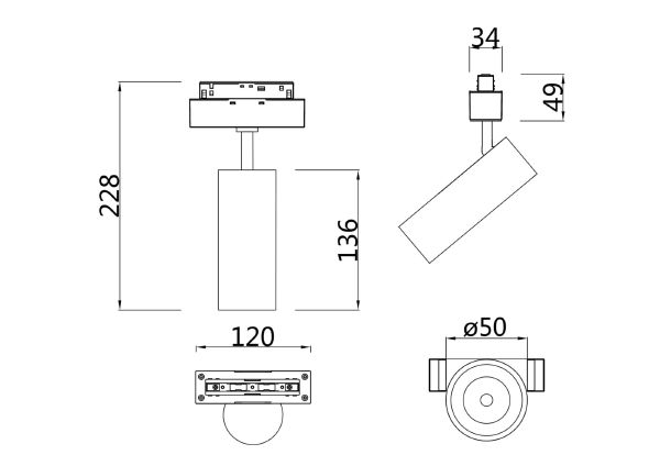 Трековый светильник Maytoni Focus LED Gravity TR019-2-10W4K-W