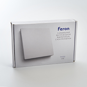 Выключатель беспроводной одноклавишный с радиочастотным контроллером Feron TM181 41126