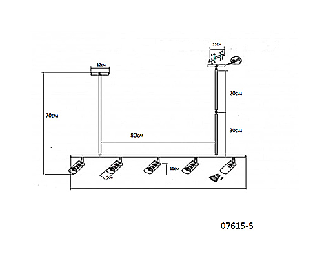 Люстра на штанге KINK Light Кайко 07615-5,19