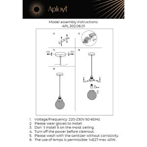 Светильник подвесной Aployt Sofi APL.302.06.01