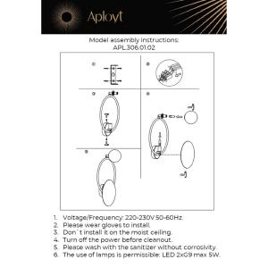Настенный светильник Aployt Elonora APL.306.01.02