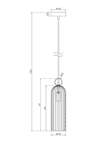 Светильник подвесной Maytoni Antic MOD302PL-01GR