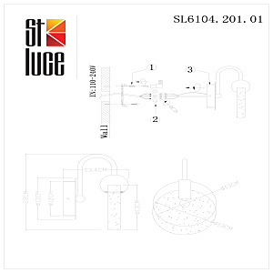 Настенное бра ST Luce Montecelio SL6104.201.01