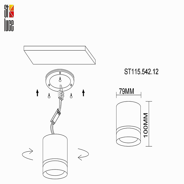 Накладной светильник ST Luce ST115 ST115.542.12