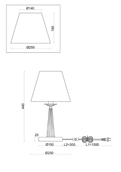 Настольная лампа Freya Osborn FR2027TL-01BS