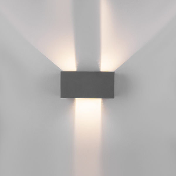 Уличный настенный светильник Elektrostandard Winner WINNER DOUBLE LED серый (35137/W)
