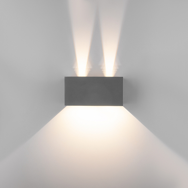 Уличный настенный светильник Elektrostandard Winner WINNER DOUBLE LED серый (35137/W)