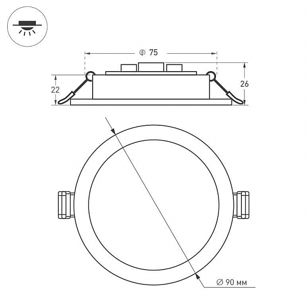 Встраиваемый светильник Arlight Dl Backlight 021432