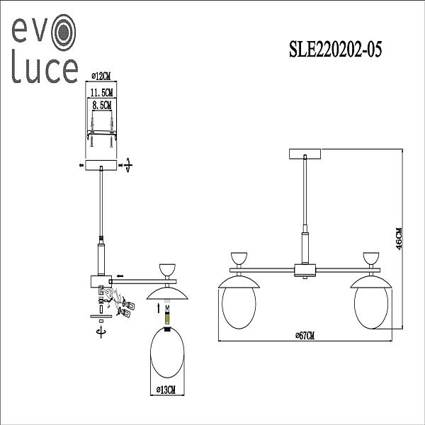 Потолочная люстра Evoluce Genova SLE220202-05