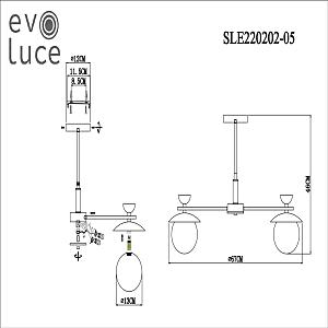 Потолочная люстра Evoluce Genova SLE220202-05