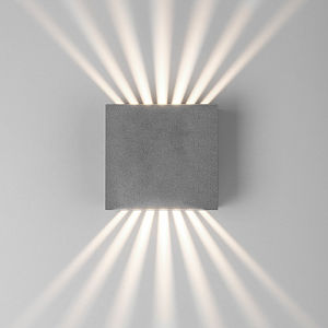 Уличный настенный светильник Elektrostandard Sole серый (35149/D)