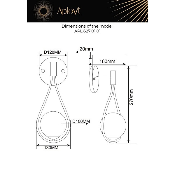 Настенное бра Aployt Enn APL.627.01.01