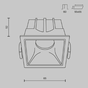 Встраиваемый светильник Maytoni Alfa LED DL043-01-10W3K-D-SQ-W