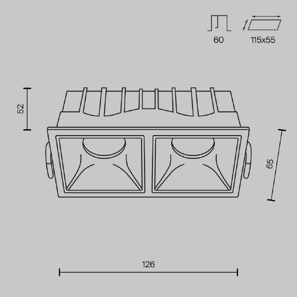 Встраиваемый светильник Maytoni Alfa LED DL043-02-10W3K-D-SQ-WB