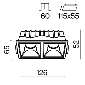 Встраиваемый светильник Maytoni Alfa LED DL043-02-10W3K-D-SQ-WB