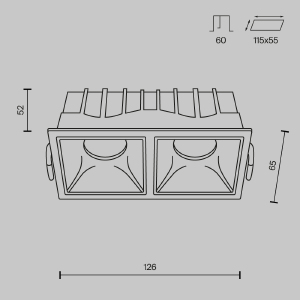 Встраиваемый светильник Maytoni Alfa LED DL043-02-10W3K-D-SQ-WB