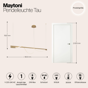 Подвесная люстра Maytoni Tau MOD166PL-L20G3K