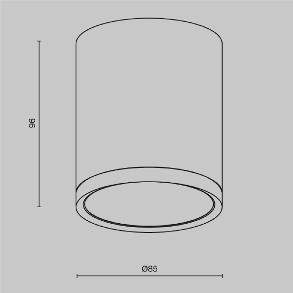 Накладной светильник Maytoni Hoop C086CM-GX53-MRD-BG