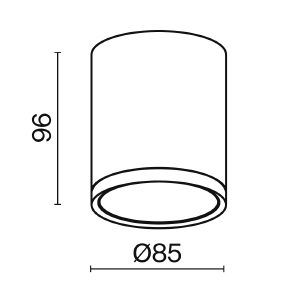 Накладной светильник Maytoni Hoop C086CM-GX53-MRD-BG