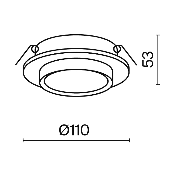 Встраиваемый светильник Maytoni Hoop DL086-GX53-RD-BG