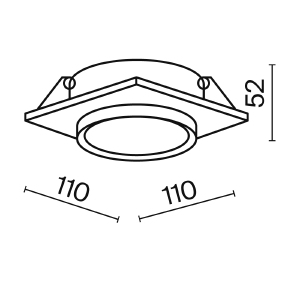 Встраиваемый светильник Maytoni Hoop DL086-GX53-SQ-B