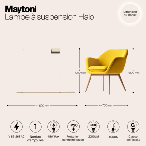 Подвесная люстра Maytoni Halo MOD005PL-L36BSK