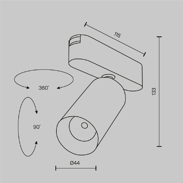 Трековый светильник Maytoni Focus Led Radity TR103-1-12W3K-M-W