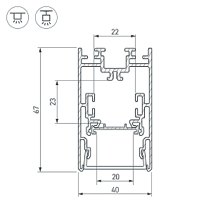 Профиль Arlight S2-Line 021172