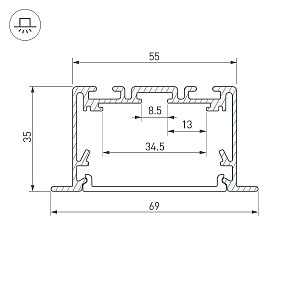 Профиль Arlight S2-Line 029470