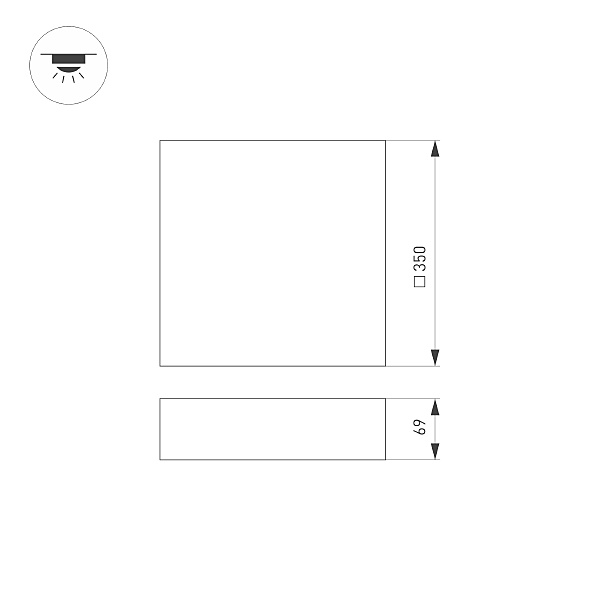 Светильник потолочный Arlight Quadro 034793