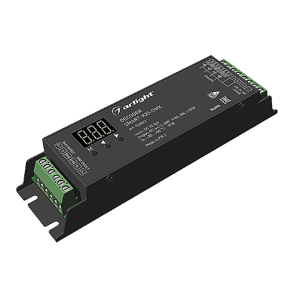 Декодер DMX512 для трансляции DMX512 сигнала ШИМ(PWM) устройствам Arlight 026562