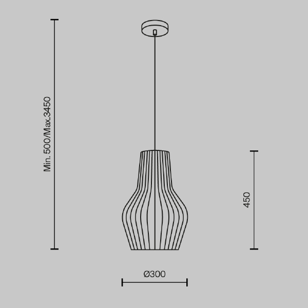 Светильник подвесной Maytoni Roots MOD191PL-01W1