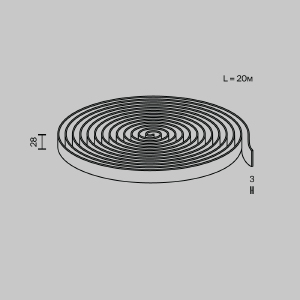 Токопроводящая текстильная лента 20м Maytoni Pendant system Parity TRX130-1.20GR