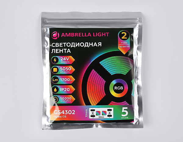 LED лента Ambrella LED Strip 24V GS4302