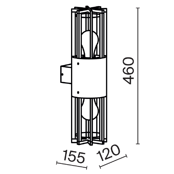 Уличный настенный светильник Maytoni Barrel O453WL-02GF