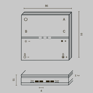 Беспроводная панель управления освещением Maytoni DRC034-8-W