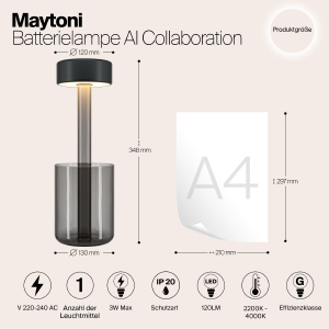 Настольная лампа Maytoni AI Collaboration MOD229TL-L3B3K3