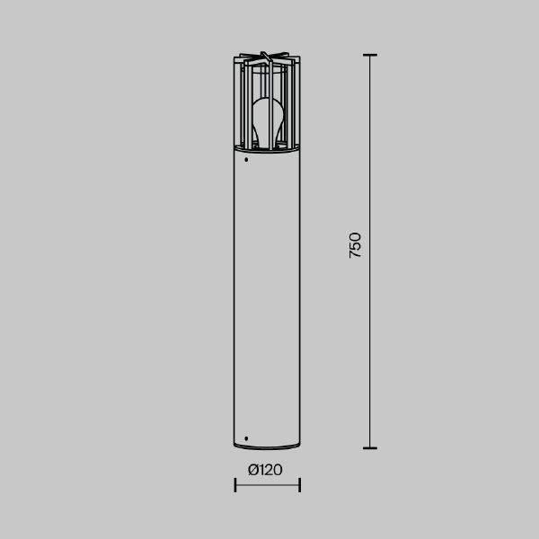 Уличный наземный светильник Maytoni Barrel O453FL-01GF