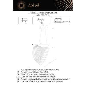 Светильник подвесной Aployt Amareynt APL.655.03.21