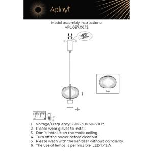 Светильник подвесной Aployt Ambr APL.057.06.12