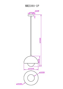 Светильник подвесной MyFar Dorothy MR2184-1P