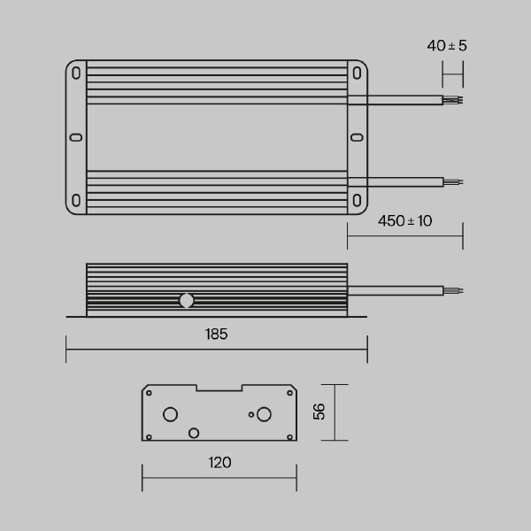 Блок питания Maytoni Power Supply Magnetic PSL008-480W-48V-IP67