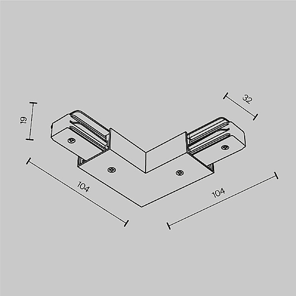 Коннектор для шинопровода Maytoni Accessories for tracks Unity TRA001CLB-11W