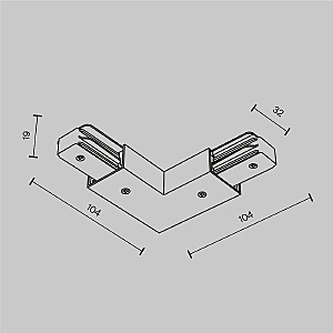 Коннектор для шинопровода Maytoni Accessories for tracks Unity TRA001CLB-11W