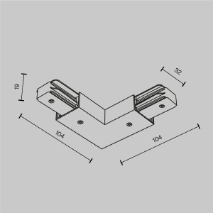 Коннектор для шинопровода Maytoni Accessories for tracks Unity TRA001CLB-11W